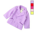 Novo 2015 Topolino meninas casacos e jaquetas trench coat para menina capa crianças trench coat outono inverno menina jaqueta roxa